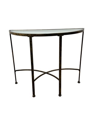 Lot 356 - PAIR OF CONTEMPORARY DEMI LUNE SIDE TABLES