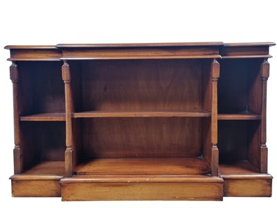 Lot 97 - VICTORIAN MAHOGANY BREAKFRONT BOOKCASE