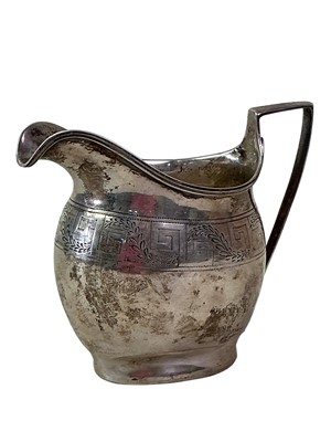 Lot 99 - GEORGE III SILVER CREAM JUG