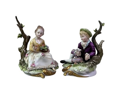 Lot 102 - TWO CONTINENTAL CERAMIC FIGURES