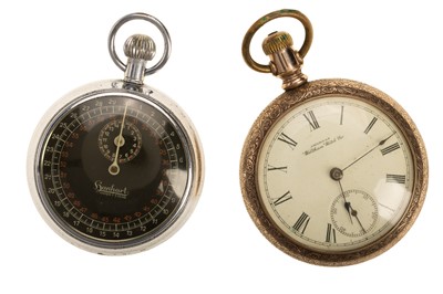 Lot 841 - LATE VICTORIAN SILVER CASED KEY WIND POCKET WATCH