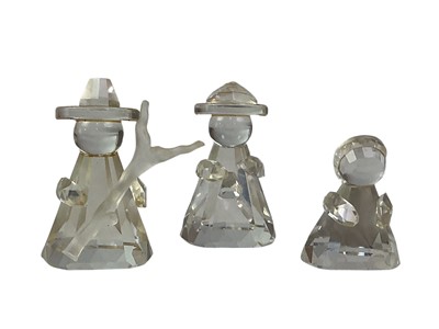 Lot 220 - SWAROVSKI CRYSTAL MODELS OF THREE SHEPHERDS