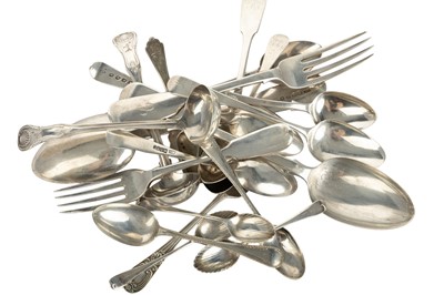 Lot 1198 - GROUP OF SILVER FLATWARE