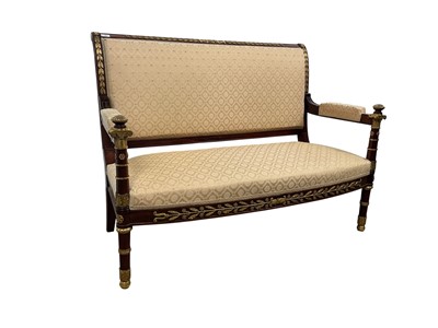 Lot 1290 - REPRODUCTION GILT WOOD FRAMED SETTEE