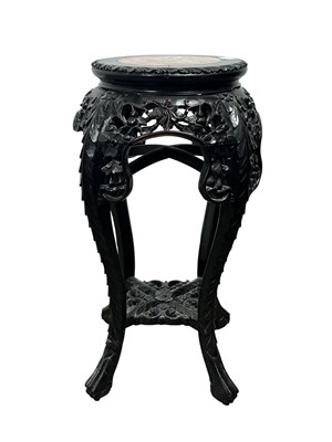 Lot 1658 - CHINESE HARDWOOD JARDINIERE STAND