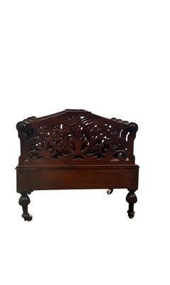 Lot 118 - VICTORIAN MAHOGANY CANTERBURY
