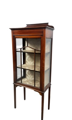 Lot 117 - EDWARDIAN INLAID MAHOGANY DISPLAY CABINET