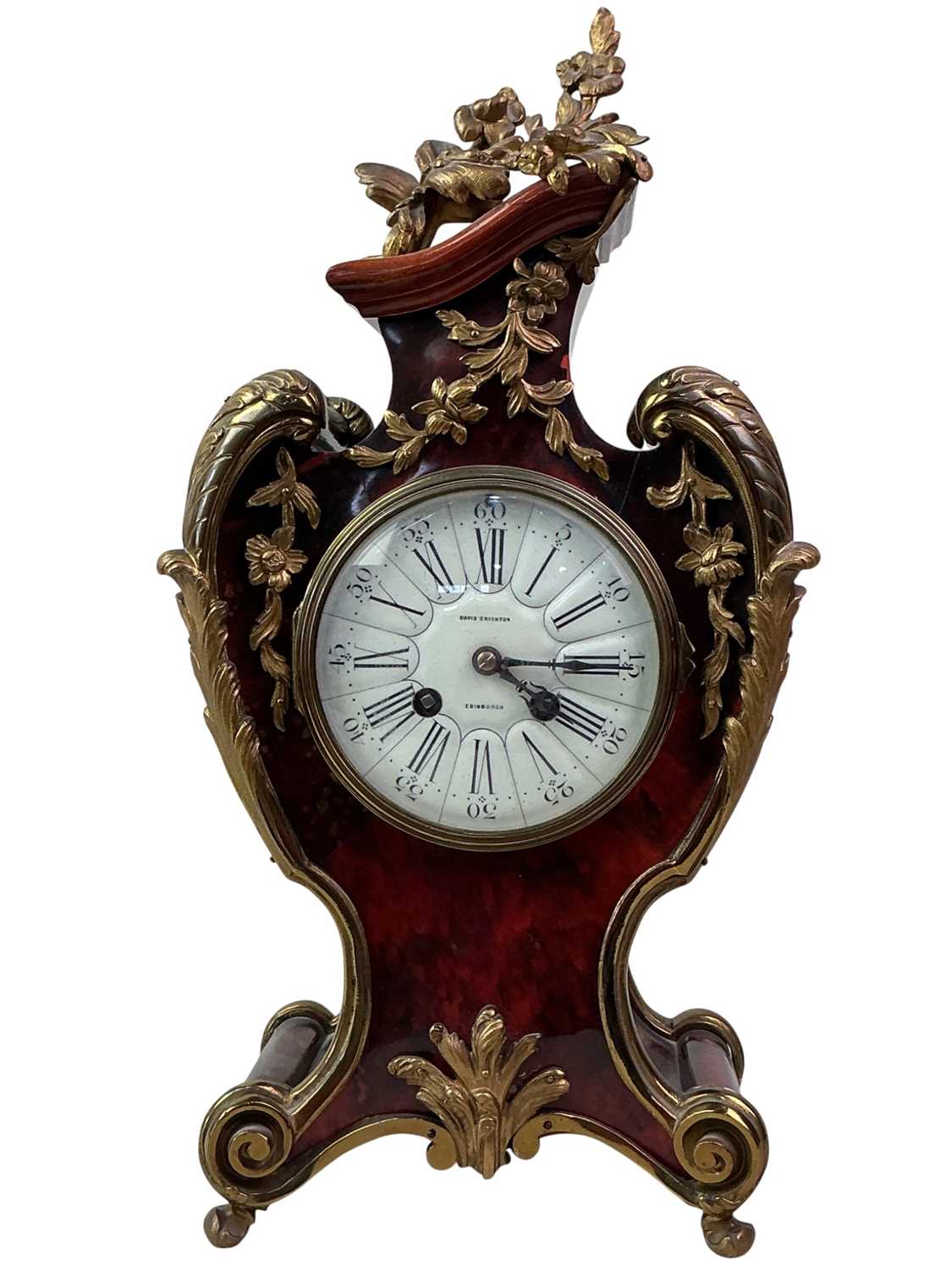Lot 990 - LOUIS VX STYLE MANTEL CLOCK