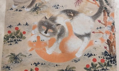 Lot 1646 - CHINESE INK PAINTING ON SILK