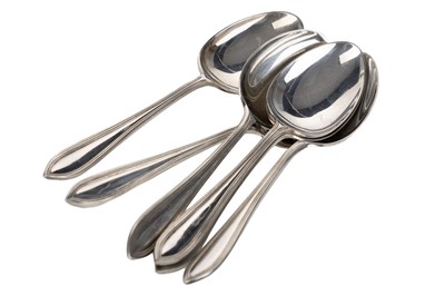 Lot 1203 - SET OF SIX GEORGE V SILVER COFFEE SPOONS