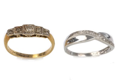 Lot 598 - TWO DIAMOND RINGS