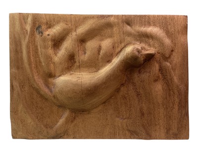Lot 344 - CONTEMPORARY OAK WALL PLAQUE