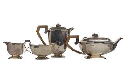 Lot 1208 - GEORGE V SILVER FOUR PIECE TEA SERVICE