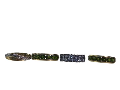 Lot 437 - COLLECTION OF NINE SILVER RINGS