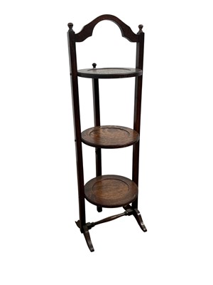 Lot 456 - MAHOGANY FOLDING CAKESTAND