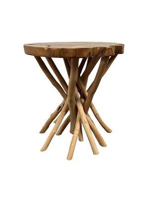 Lot 129 - PAIR OF CONTEMPORARY TEAK OCCASIONAL TABLES