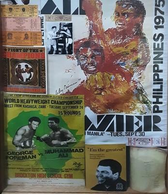 Lot 1731 - BOXING INTEREST: MUHAMMED ALI BOXING MEMORABILIA DISPLAY