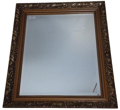 Lot 467 - GILT FRAMED RECTANGULAR WALL MIRROR