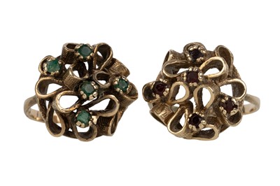 Lot 447 - TWO GEM SET RINGS