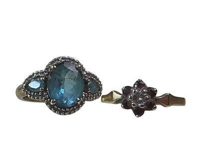 Lot 240 - TWO GOLD DRESS RINGS