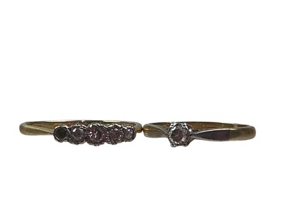 Lot 241 - TWO DIAMOND RINGS