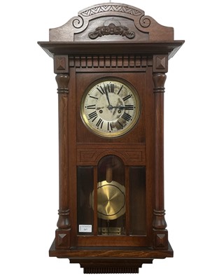 Lot 247 - VIENNA REGULATOR STYLE WALL CLOCK