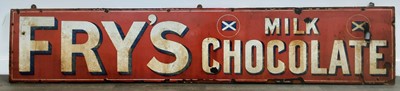 Lot 728 - 'FRY'S MILK CHOCOLATE', VINTAGE ADVERTISEMENT SIGN