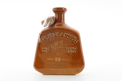 Lot 166 - BRUICHLADDICH 15 YEAR OLD 1980S CERAMIC DECANTER 75CL