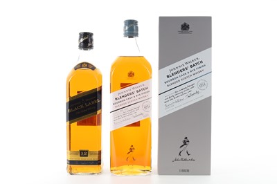 Lot 176 - JOHNNIE WALKER 12 YEAR OLD BLACK LABEL AND BLENDERS' BATCH NO.2 1L
