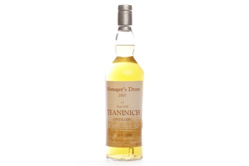 Lot 1228 - TEANINICH 'THE MANAGER'S DRAM' AGED 17 YEARS...