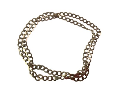 Lot 331 - GOLD CURB LINK CHAIN