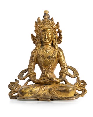 Lot 888 - CHINESE BRONZE BUDDHA