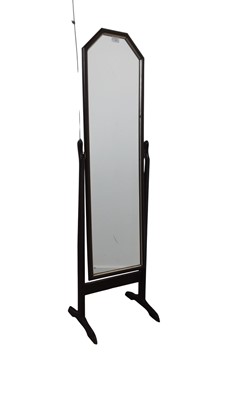 Lot 533 - MAHOGANY CHEVAL MIRROR