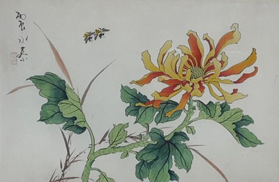 Lot 606 - TWO CHINESE PAINTINGS ON SILK