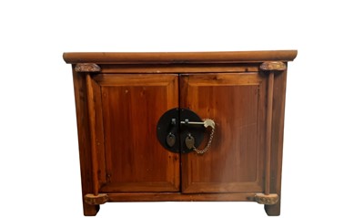 Lot 481 - CHINESE HARDWOOD SIDE CABINET