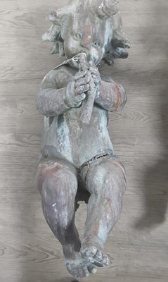 Lot 1302 - TWO LEAD GARDEN FOUNTAIN FIGURES