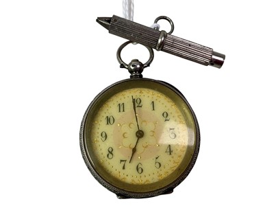 Lot 576 - SILVER FOB WATCH