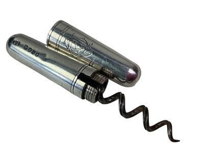 Lot 651 - VICTORIAN SILVER CASED CORKSCREW