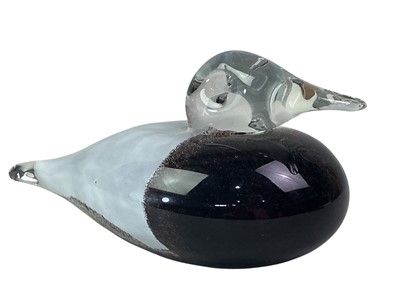 Lot 654 - PAIR OF GLASS DUCKS
