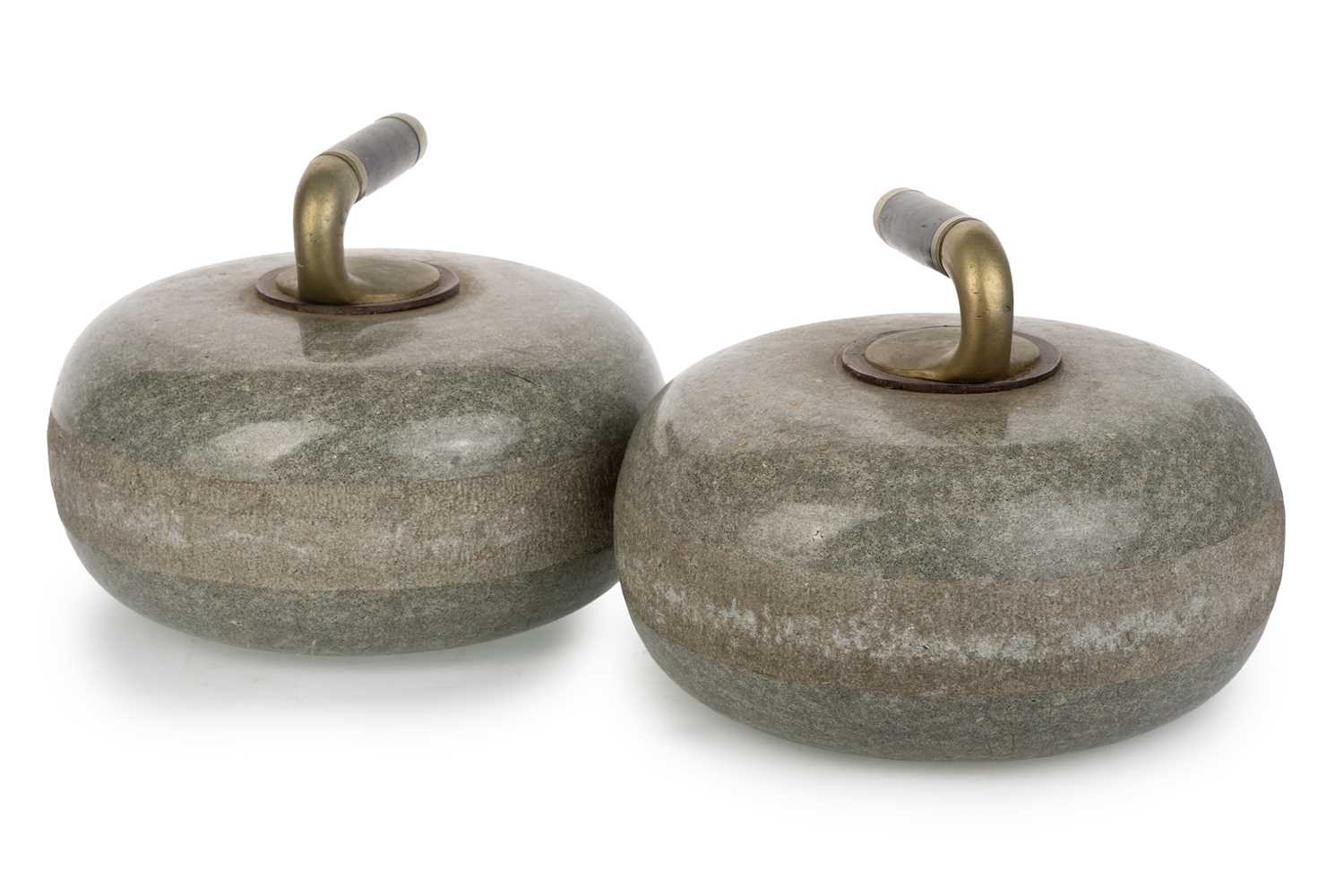 Lot 1337 - PAIR OF AILSA CRAIG GRANITE CURLING STONES