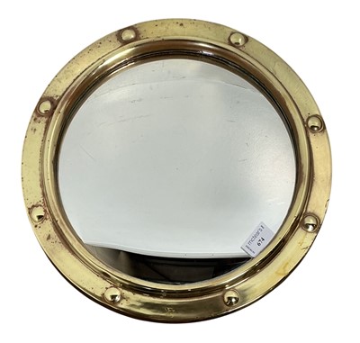 Lot 674 - BRASS FRAMED PORTHOLE MIRROR