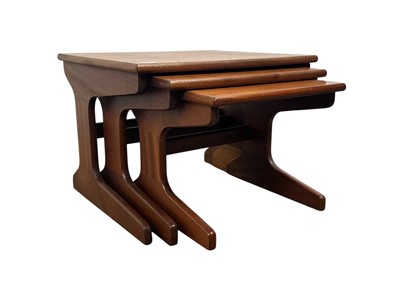 Lot 691 - MID CENTURY TEAK NEST OF TABLES