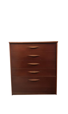 Lot 692 - MID CENTURY AUSTIN SUITE TEAK CHEST OF DRAWERS