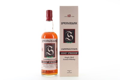 Lot 204 - SPRINGBANK 12 YEAR OLD 100° PROOF 'GREEN THISTLE'