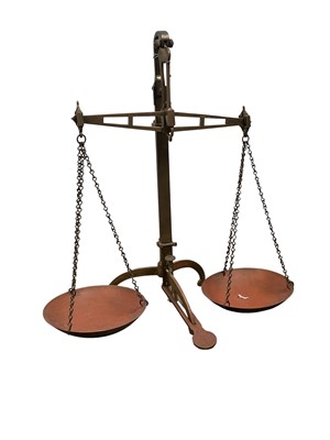 Lot 721 - SET OF BRASS AND COPPER SCALES