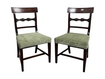 Lot 353 - PAIR OF GEORGIAN MAHOGANY CHAIRS