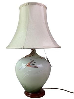 Lot 235 - FRANZ PORCELAIN BUTTERFLY TABLE LAMP