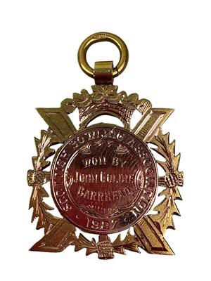 Lot 13 - GOLD BOWLING CLUB MEDAL