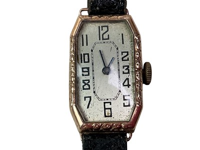 Lot 16 - GOLD MANUAL WIND WRIST WATCH