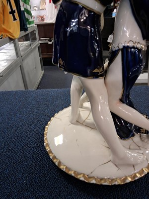 Lot 1310 - ROYAL DUX ART DECO FIGURE GROUP OF TWO DANCERS